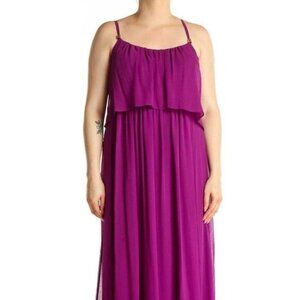 White House Black Market Purple High Low Dress 0